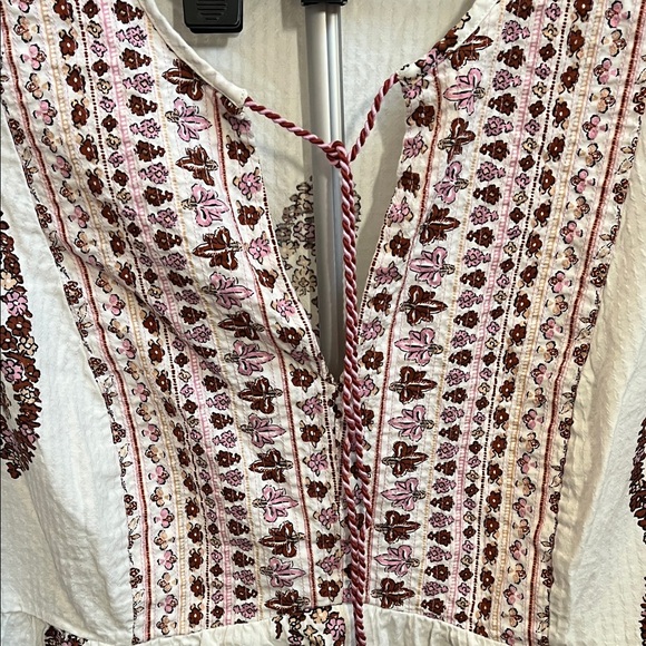 Knox Rose Paisley Flutter Sleeve Peasant Blouse - Size XXL - Picture 4 of 7